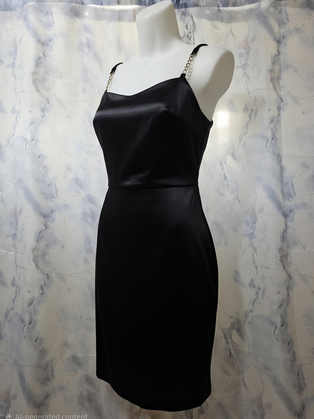 PLANET GOLD MINI SATIN DRESS